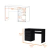 San Diego Computer Desk, One Shelf, Black Wengue Finish 3