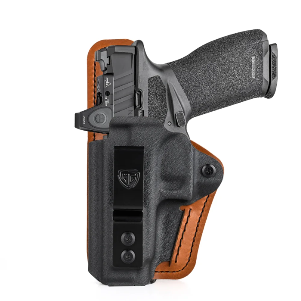 IWB Kydex Leder & Schaumstoff Gepolstertes Hybrid-Holster für 9mm Springfield Armory Echelon 4.0C und Echelon 4.5F Clips Verdecktes Tragen – Detail 9