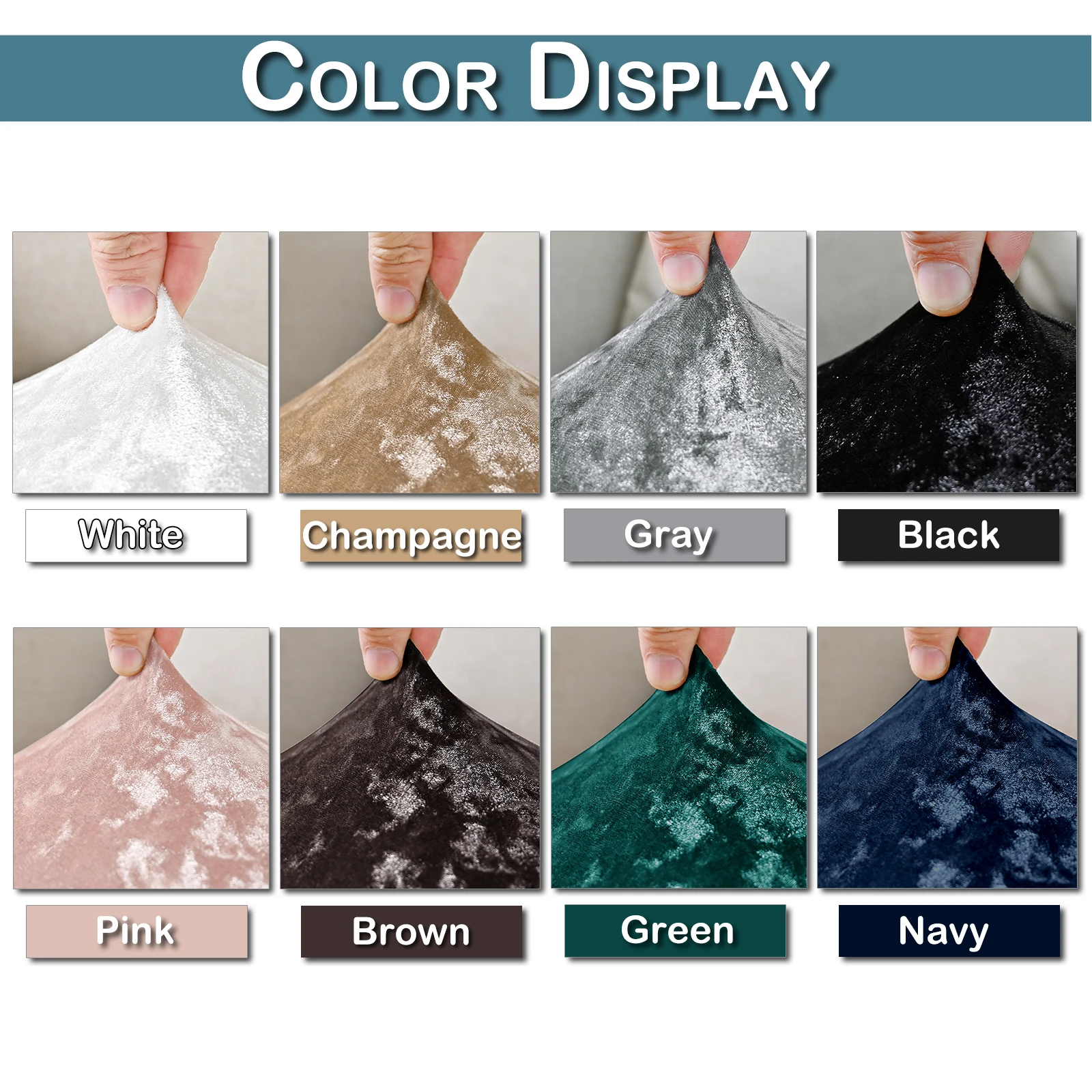 1/2/3/4Seater Crushed Velvet Sofa Seat Covers Plush Stretch Sofa Cushion Covers Elastic Couch Slipcover for Living Room Decor 2
