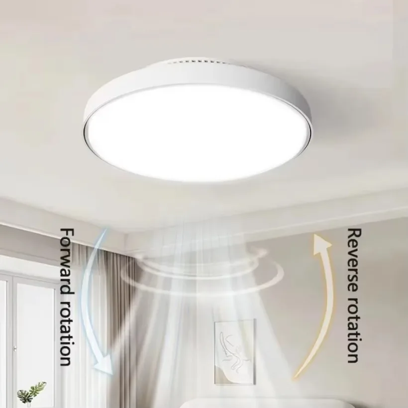 New Invisible Bladeless Ceiling Fan With LED Light 6-speed Remote Control Home Fans Bedroom Living Room Decor Lighting