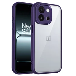 Clear Matte Back Cover with Air Cushion Silicon Bumper - OnePlus 13s (TMMS Purple)