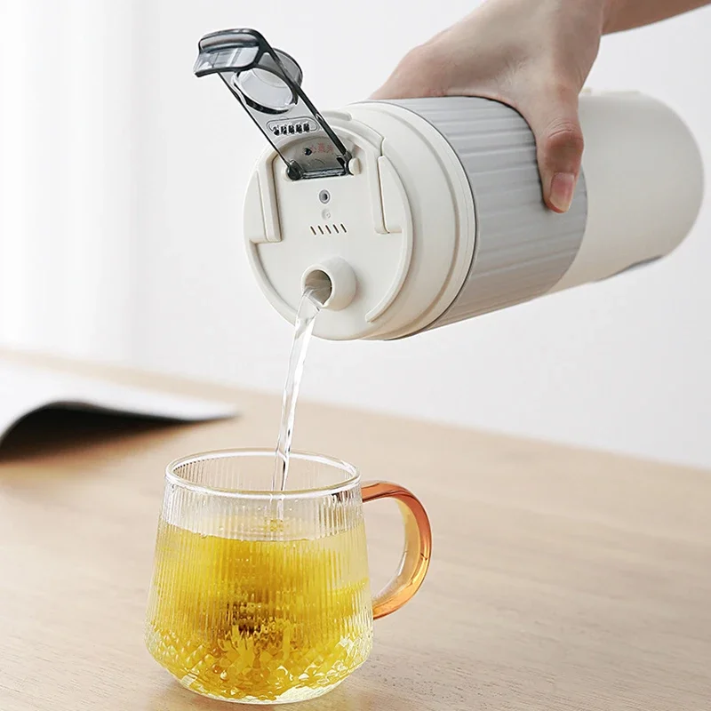 650ml Portable Electric Kettle Travel Boil Water Cup Thermo Pot Smart Teapot Temperature Adjustment Kettle Heating Cup 220V 3