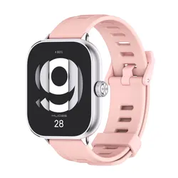 Silicone Sport Strap Bracelet for Smartwatch - Soft Replacement Wristband Accessories (Pink 2)