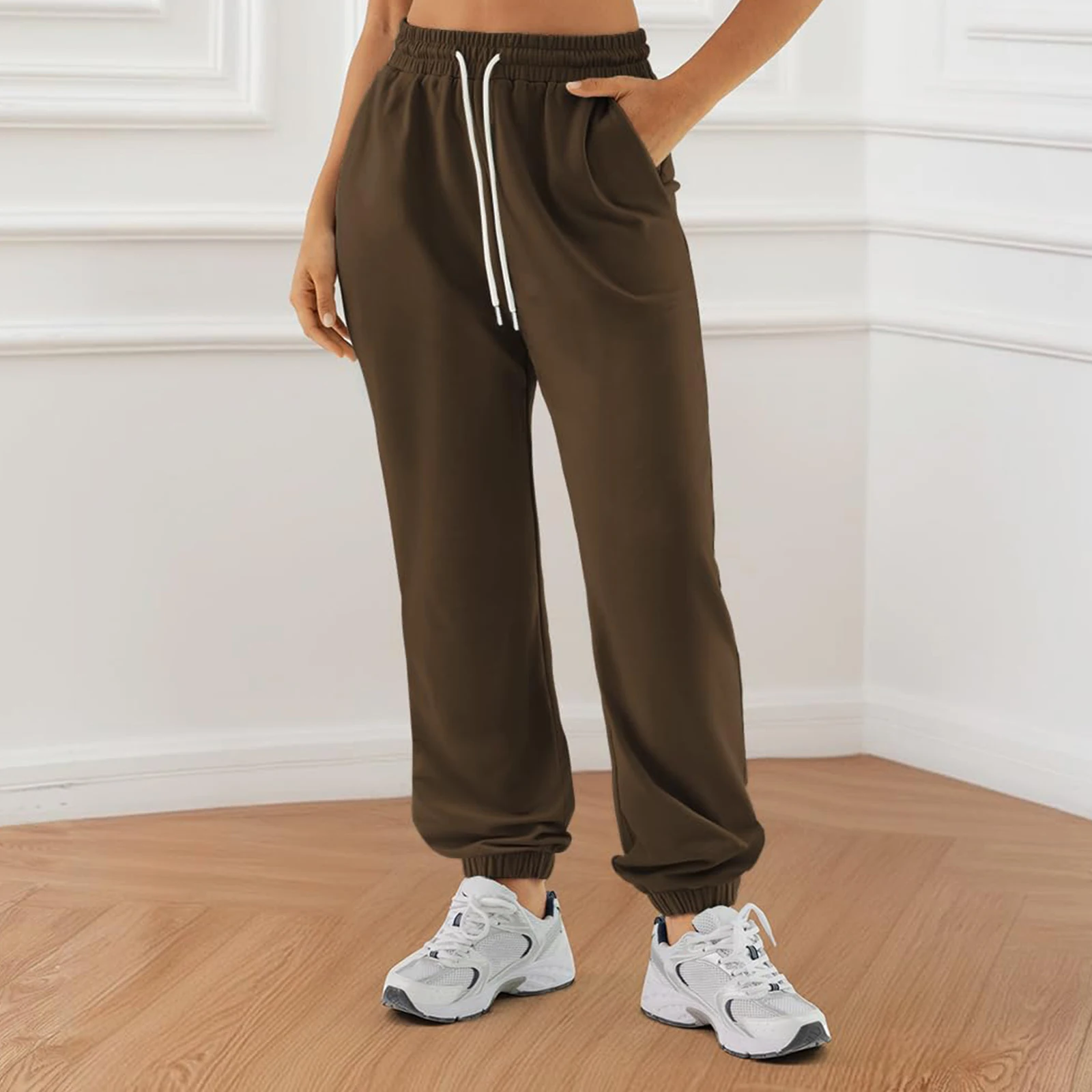 Womens Loose Sport Pant Sweatpants Drawstring Elastic Waistband unning Dance Trousers PSport Jogging Tracksuit Exercise Pants