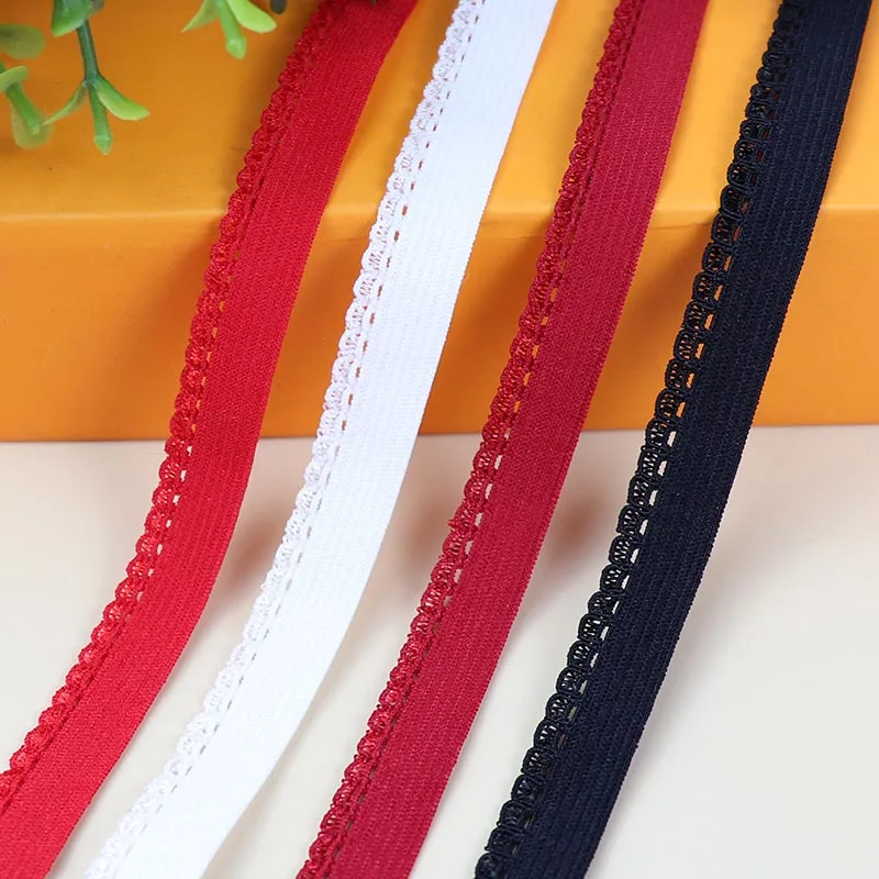 

10mm Stretchy Lace Trim Elastic Band For Underwear Bra Garment Sewing Accessiories DIY Handmade Craft Fabric