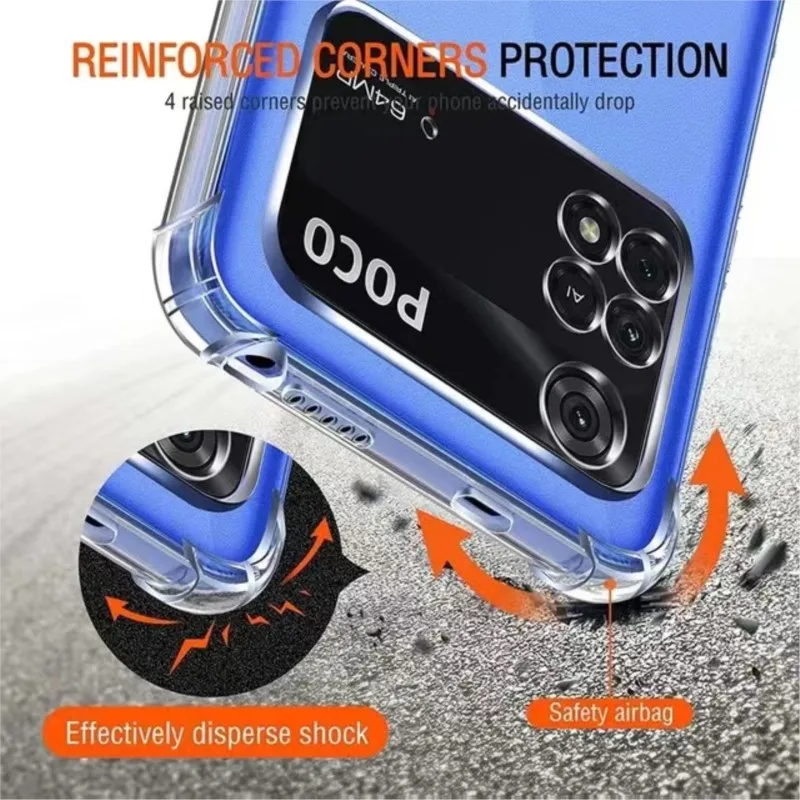 1.5MM Ultra-Protective Clear Silicone Air-Bag Case - Durable Shock-Absorbing Back Cover