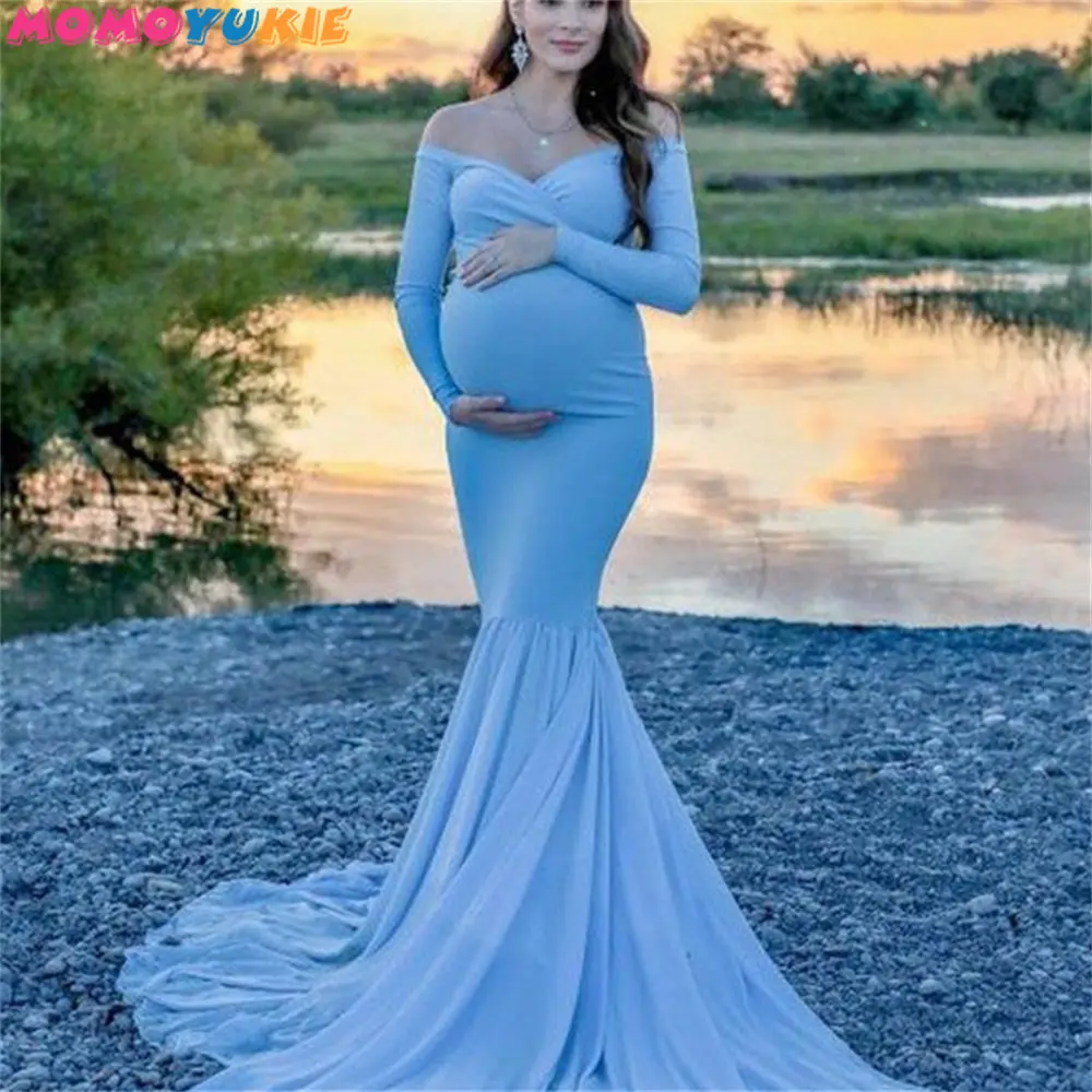 

Photography Maternity Dresses For Photo Shoot Maxi Dresses Fishtail Evening Dress Maternity Photography Props Pregnancy Dress