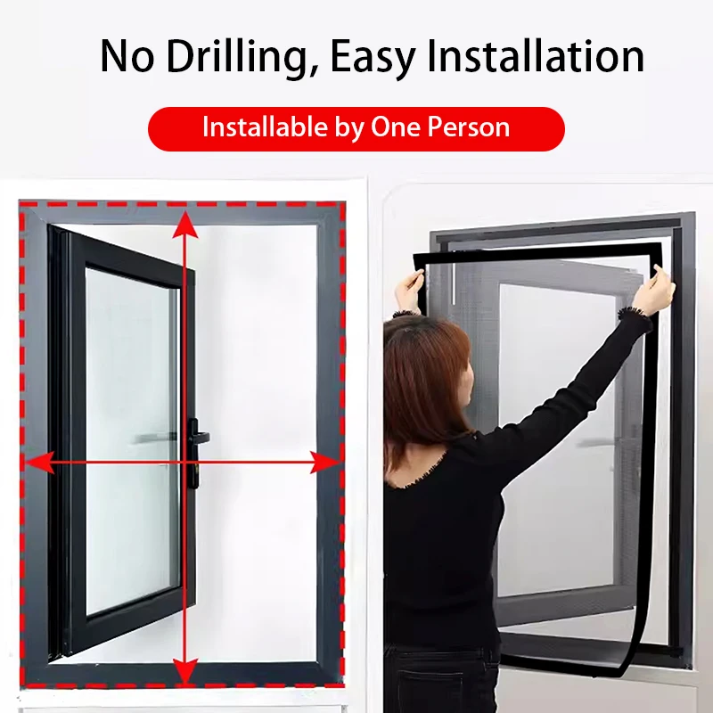 Multi-Size Self-Adhesive Screen 100+ Mosquito & Insect Proof Dustproof & Breathable Fits Doors Windows Easy to Clean mosquito net window screen curtain window screen mesh fly mosquito window net mosquito window net anti mosquito window screen anti mosquito door curtain mosquito net curtain mosquito net mesh