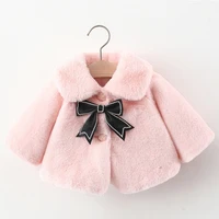New Winter Jacket For Baby Girl Clothes Fashion Christmas Princess Cloak Autumn Warm Faux Fur Girls Coat 1-4 Years Kids Clothes 2