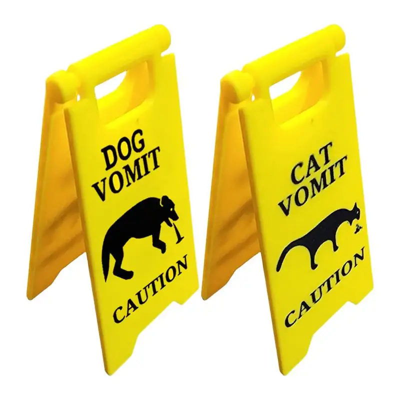 Cat & Dog Vomit Sign Funny Warning Sign for Safety Yard Warning Sign Cat Vomit Sign Outdoor Garden Lawn Warning Sign Decoration
