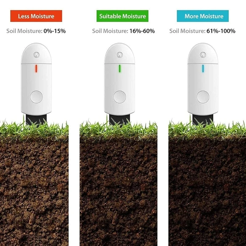 Smart Soil Moisture Sensor Plant Flower Monitor Tester Detector Humidity Meter