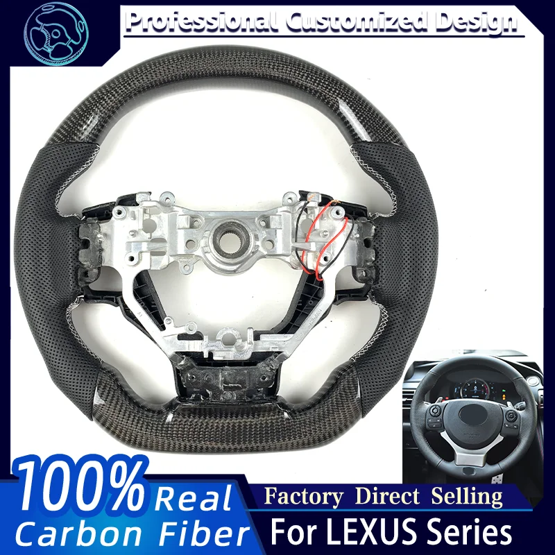 

For Lexus IS RCF RX GSF NX LC LS CT SC LF 2013 2014 2015 20162017 Custom Sport Steering Wheel LED Display Carbon Fiber