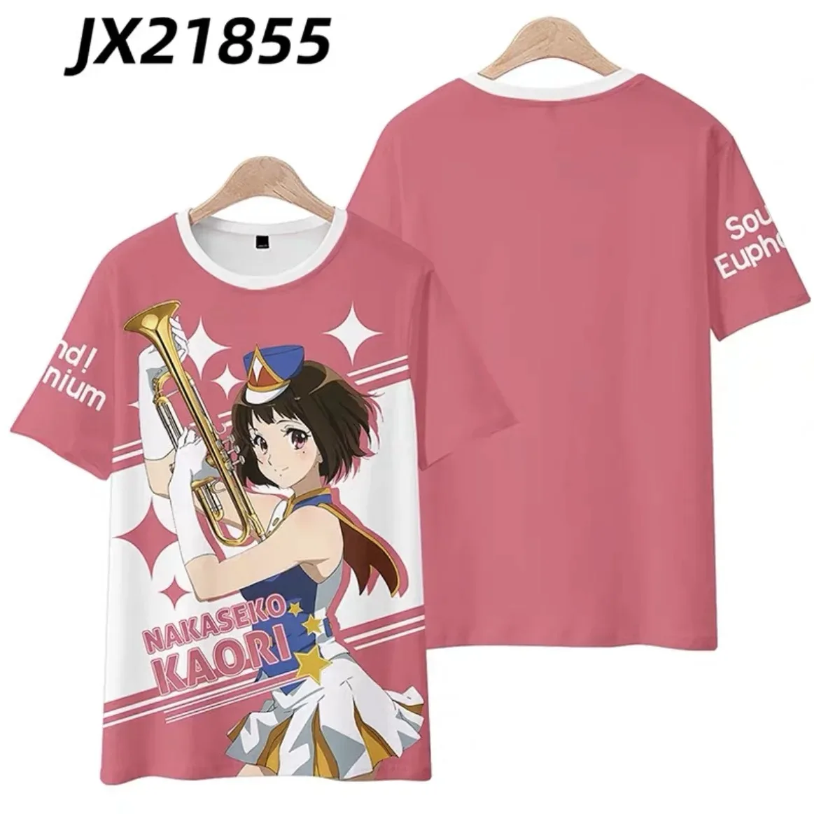 Som! Em torno do pesco ç o t-shirt com press ã o 3d, manga curta, streetwear anime japon ê s, moda ver ã o