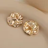 5Pcs Beautiful Gold Color Shank Buttons Zinc Alloy Irregular Shape Buttons Women's Sweater Coat Accessories 2