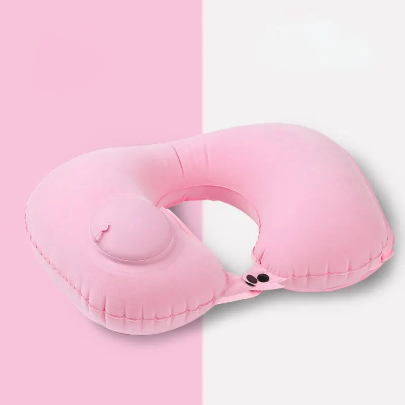 Neck Pillow 1pc Inflatable Travel TPU Pressed U-shaped Pillow Outdoor Travel Portable Neck Protection