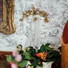 Exquisite classical tree metal branch bird hook behind the door single row hook punch wall bedroom towel clothes hook 1
