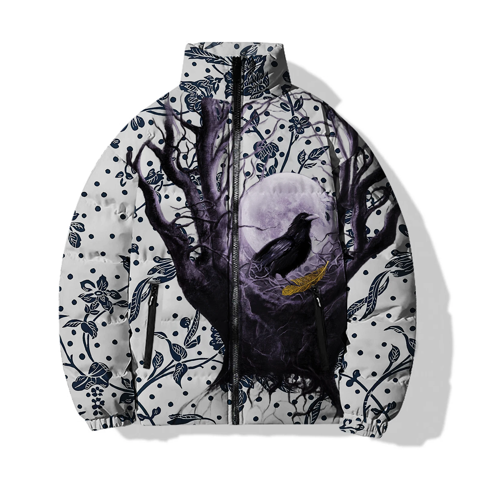thumbnail image 1 of Chaquetas de aves para hombre, estilo animal, linda parka de invierno para hombre, geniales, acolchadas para hombre, parkas únicas, ropa para hombre de alta calidad 2024, cálidas, para gato, 1 of 5