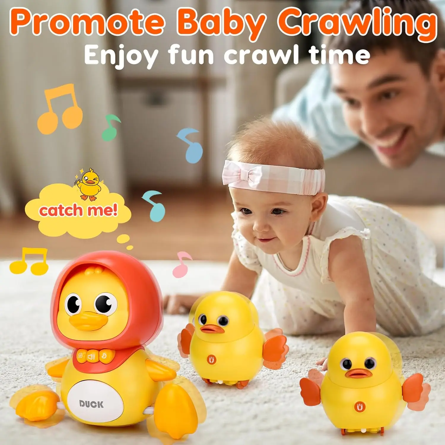 Baby Crawling Toys with Music Early Learning Development Interactive Walking Toy  Infant Learn to Walk for Girls Boys Christmas 2