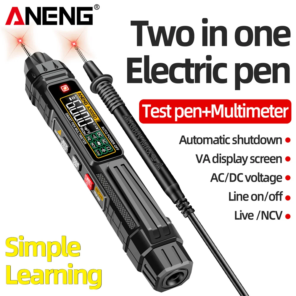 ANENG 6000 īƮ  Ÿ  Ƽ, True RMS AC DC  ׽, NCV Hz Ohm   , A3005D