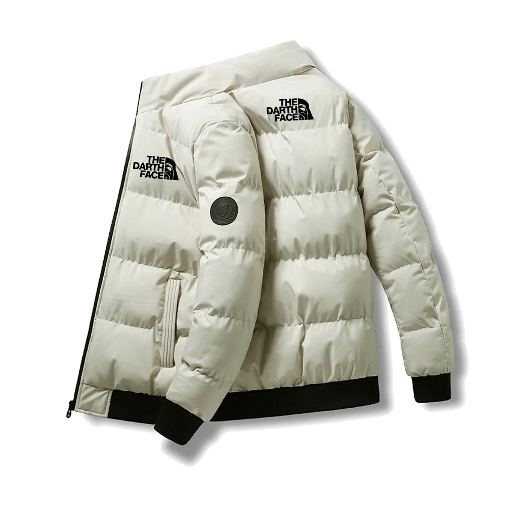 Winter Jacket Men's Fashion Stand Collar Parker Zipper Padded