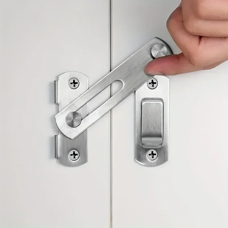 Door Lock Guard Latch Bolt 1-5PCS 180 Degree Stainless Steel Latch Sliding barn Door Security Hardware For Window Cabinet Home door latch