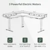 265lbs Load Capacity, L Shaped Standing Desk with Drawers, Reversible Electric Standing Gaming Desk Adjustable Height 3
