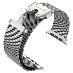 Milanese Stainless Steel Watch Band Bracelet - Classic Solo Loop Design - 38mm 40mm 41mm (Silver)