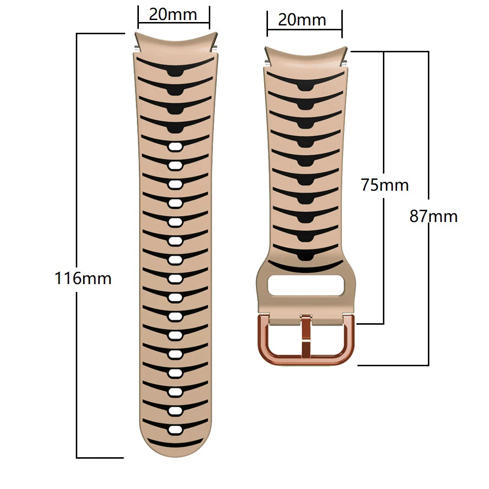 Premium No-Gap Silicone Sport Watch Band - Universal Fit 20mm