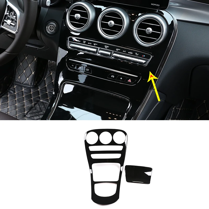 

Аксессуары из АБС-пластика для Mercedes Benz C Class W205 19-20, GLC X253 2020, декоративная панель панели без часов