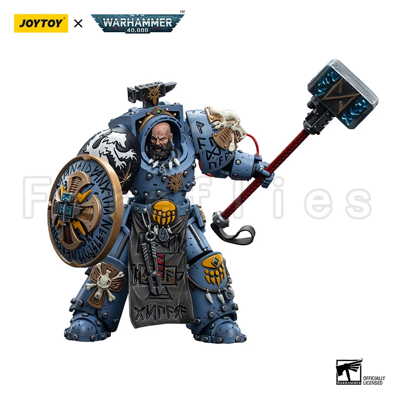 1/18 Joytoy Action Figure 40K Space Wolves Arjac Rockfist Anime Model Toy Spedizione Gratuita