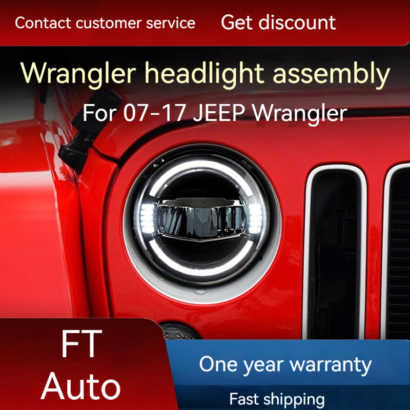 

Автомобильные фары для 07-17 Wrangler, фары в сборе, модифицированные лампы для дневных ходовых огней