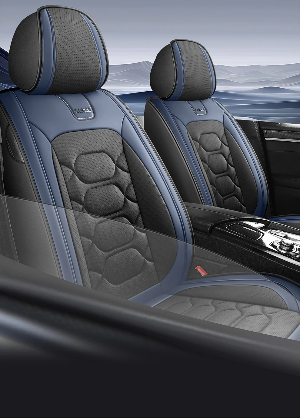 1 Stück vollständige Abdeckung, universeller Stil, Autositzbezüge für Toyota Auris Avensis Crown 4 Runner FJ Cruiser Mark Autozubehör – Detail 1