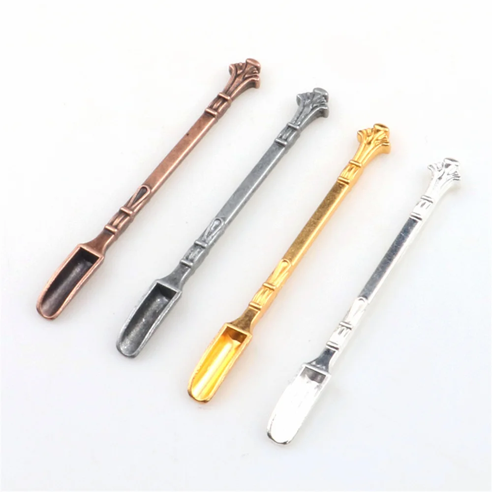 1/2/4PCS Metal Mini Shovel Spoon Spoon Micro Debugging Shovel Teaspoon Dessert Salt Mini Powder Dessert Spoons Stainless Steel Spoon Mini Shovel Spoons