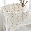 Baby Swaddle Wrap 100% Organic Cotton Muslin Blankets for Newborn Infant Receiving Blanket Swaddle Flower Print Gauze Bath Towel 2