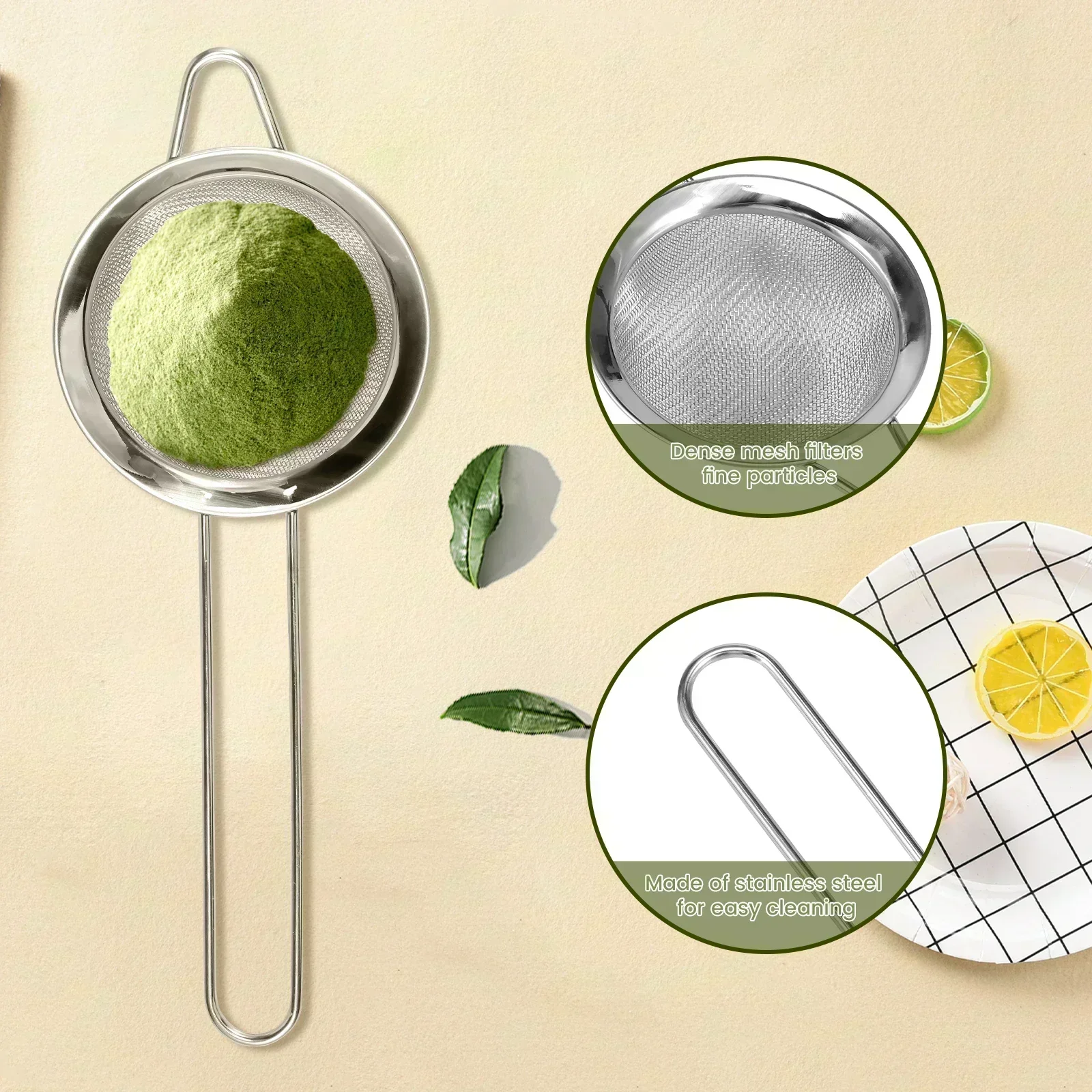 Handmade Bamboo Matcha Whisk Set with Accessories - Includes Tea Scoop, Deep Scoop, Strainer, and Clear Storage Holder