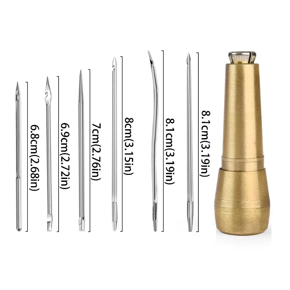 Multifunctional Leather Sewing Awl Set Professional Replaceable Punch Stitching Needles Nylon Thread DIY Craft