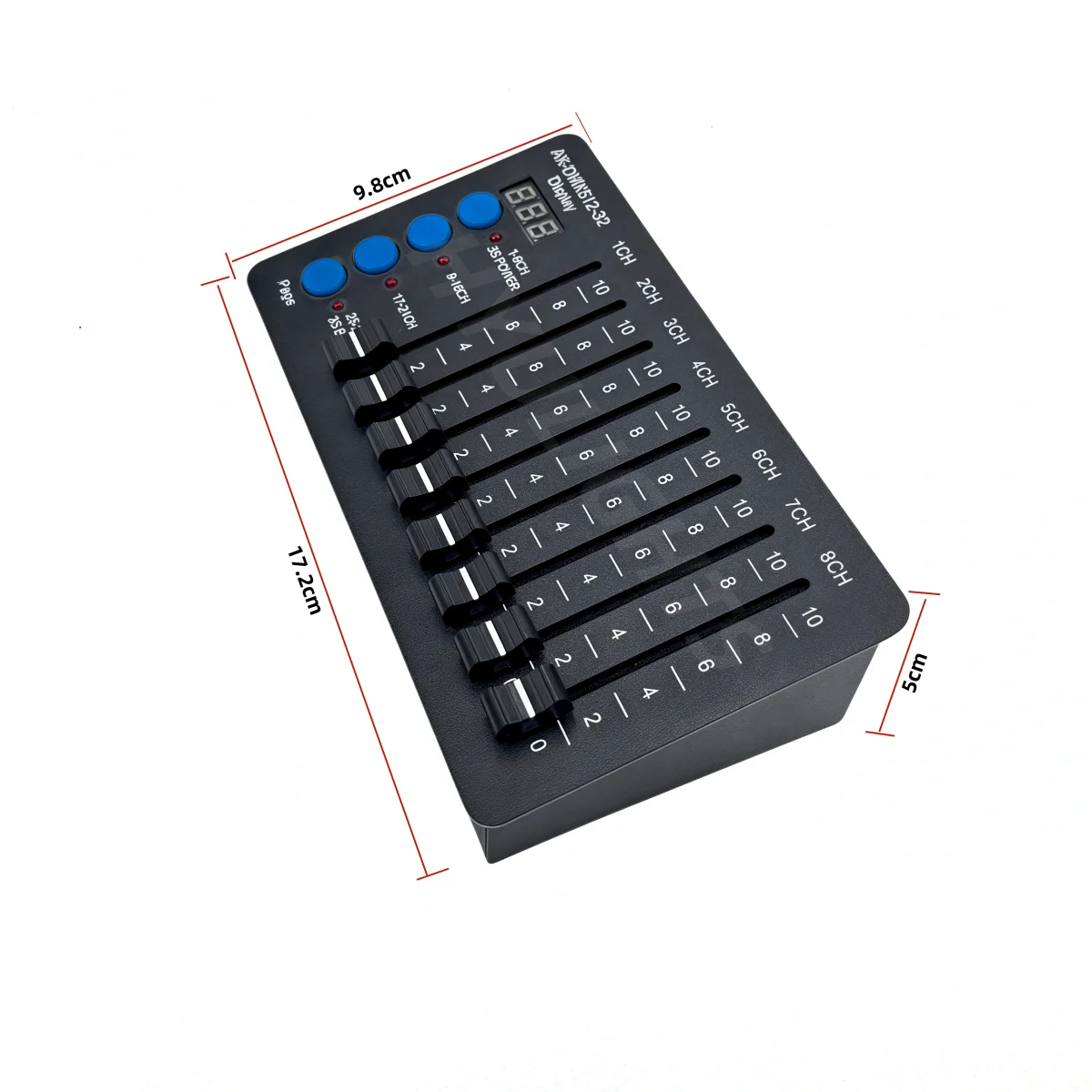 รูปสินค้า คอนโทรลเลอร์แสง DMX512 มินิ 32 ช่อง ใช้แบตเตอรี่