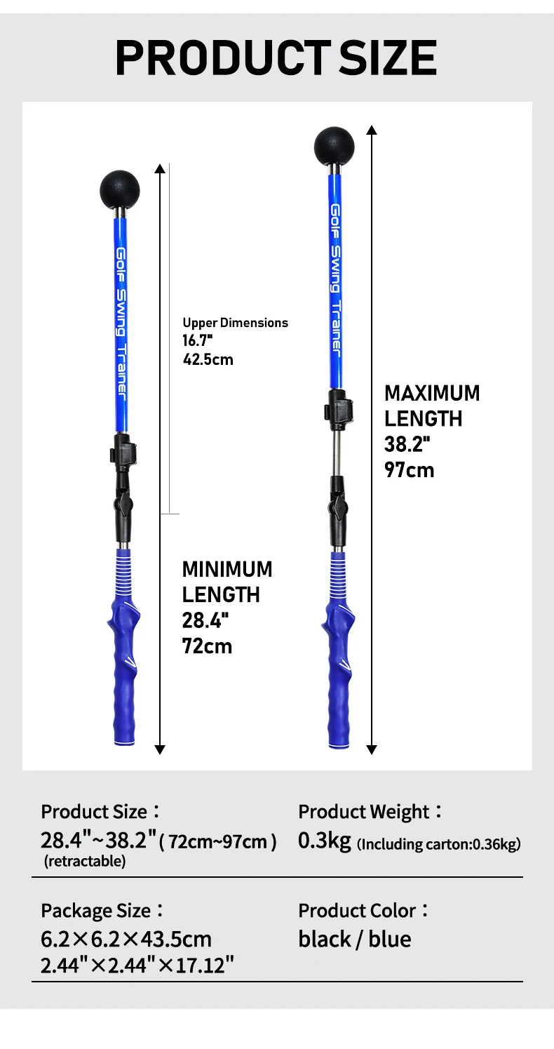 Description Picture 3 of itemGolf Swing Trainer, Folding Correction Practice, Adjustable Length Angle, Beginner Available with Left Right Hands