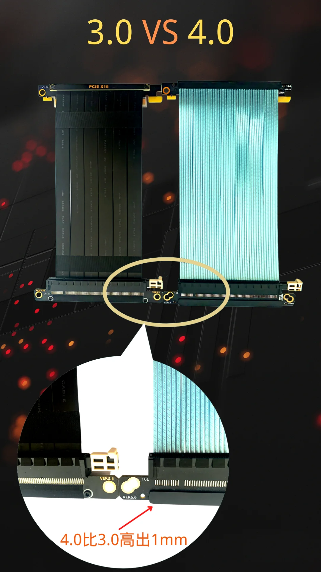 caso pcie 4.0 16x protegido extremo de alta velocidade