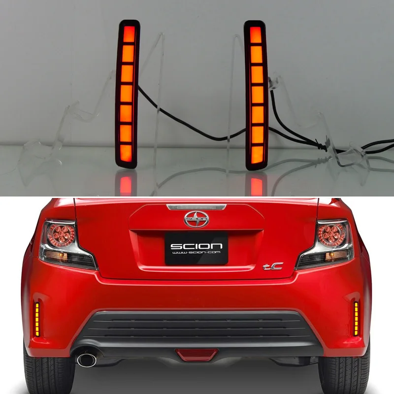 

LED Rear Bumper Reflector Light For Scion tC 2014-2016 3-in-1 Functions Rear Running Light + Brake + Turn Signal