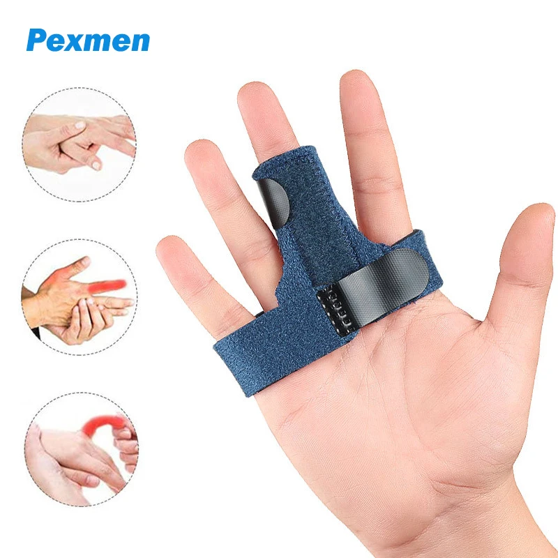 

Pexmen Trigger Finger Splints Knuckle Brace Broken Sprained Toes and Fingers Protector Arthritis Relief for Right and Left Hand