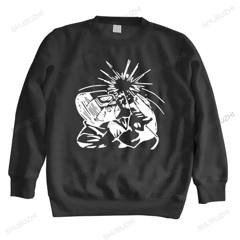 

Man crew neck hoodie brand fall winter hoodie Battery Welder Top Blue cotton sweatshirt for boys brand hoodie drop shipping