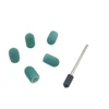 5pcs Nail Sanding Caps With Rubber Pedicure Polishing Sand Block Electric Pedicure Burr Foot Cuticle Tool Drill Accessories 5
