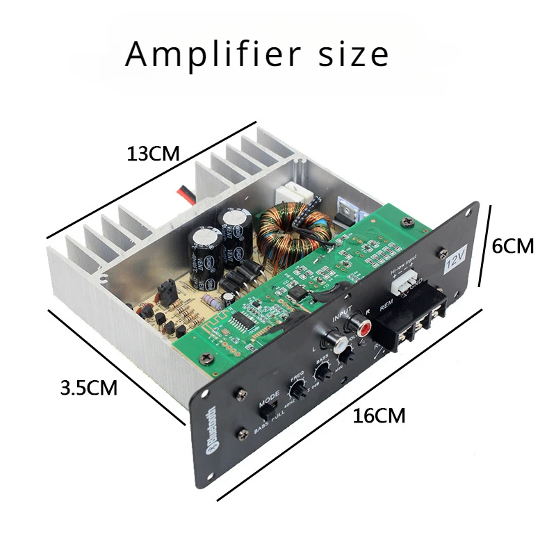 Car Audio DIY Single Way Power Amplifier Board High Power 300w with Subwoofer Woofer Bluetooth 5.012V Audio Amplifier