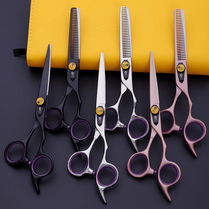 Description Picture 2 of itemPipe Professional Barber And Hair Scissors Set 5.5 Inch Hairdresser Flat Tooth Scissors With Thin Bangs