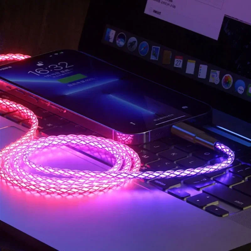 รูปสินค้า สายชาร์จ USB-C ชาร์จเร็ว 66W มีไฟ LED แสดงสถานะ