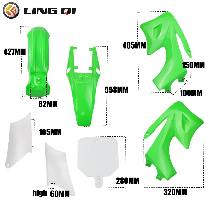 Plastic Fender Kit 125/250cc Apollo/Thumpstar/Atomik/Orion Dirt Bike
