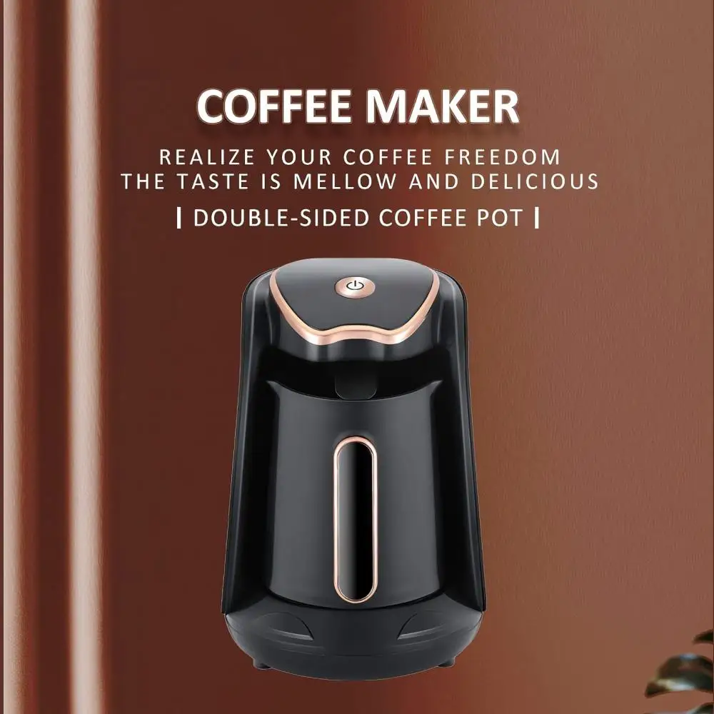 Electric Turkish Coffee Maker Small Hand Drip Coffee Pot Black_voghion.com
