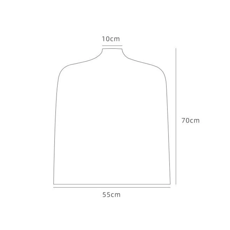 Description Picture 6 of item10PCS Transparent Clothing Dust Bag High Transparency Clothing Store Half-length Dust Cover Home Suit Jacket Protective Cover