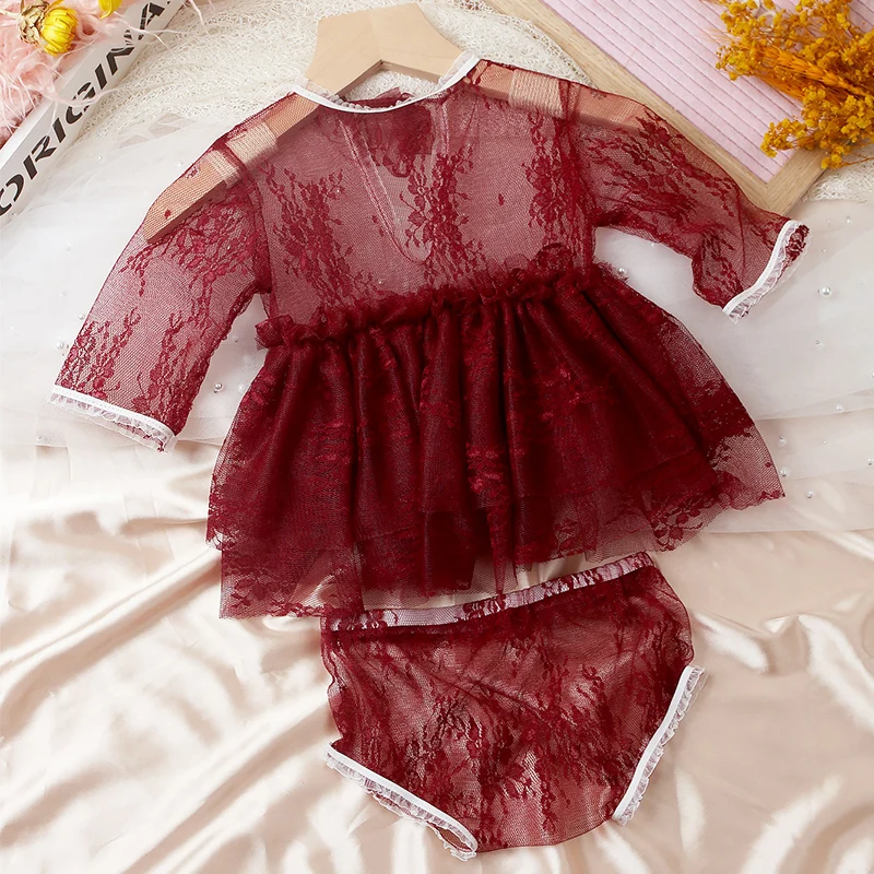 الوليد الدانتيل رومبير مع الملابس الداخلية ، فستان...